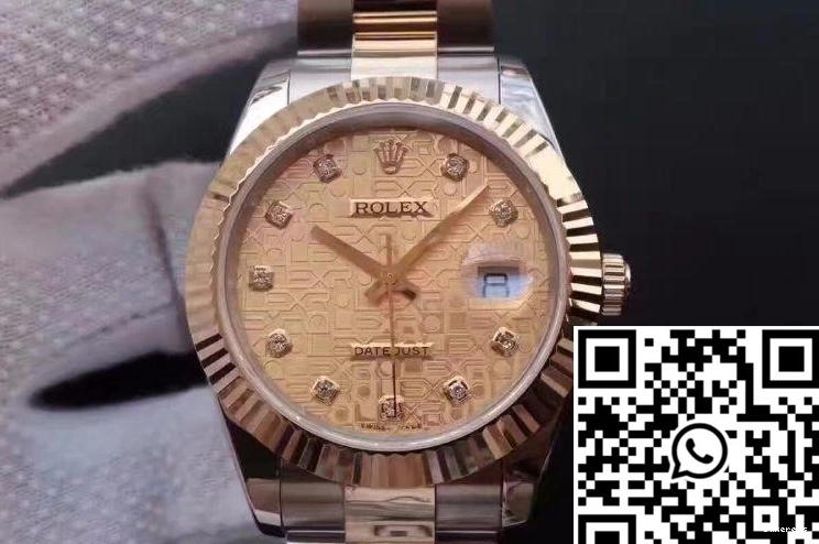 41MM Rolex 126333 Texture Dial Datejust Diamond-studded Gold Rose II 0502